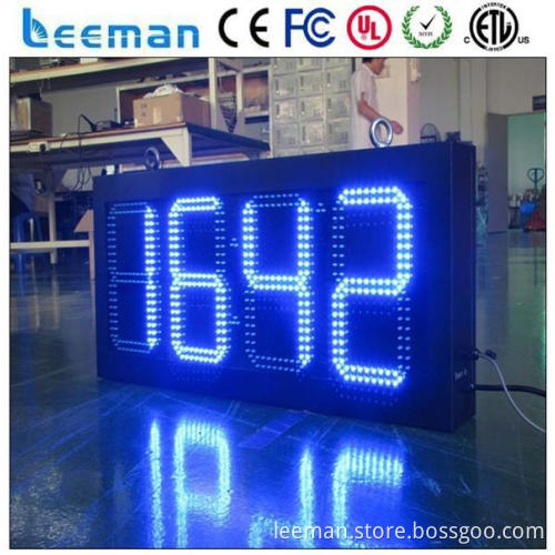 outdoor temperature time sign digital count up down led timer led digital time clock sign